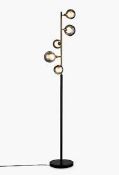 Boxed John Lewis And Partners Huxley Smoked Glass Shade Floor Standing Lamp RRP £210 (2654030) (