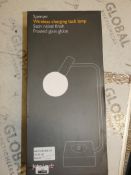 Boxed John Lewis and Partners Spencer Satin Nickel Finish Frosted Glass Globe Task Lamp RRP £95 (