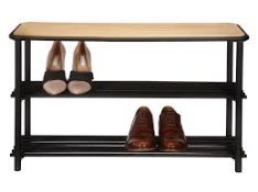 Boxed John Lewis And Partners 3 Tier Wood And Metal Shoe Benches RRP £80 Each (1586748) (1861789) (