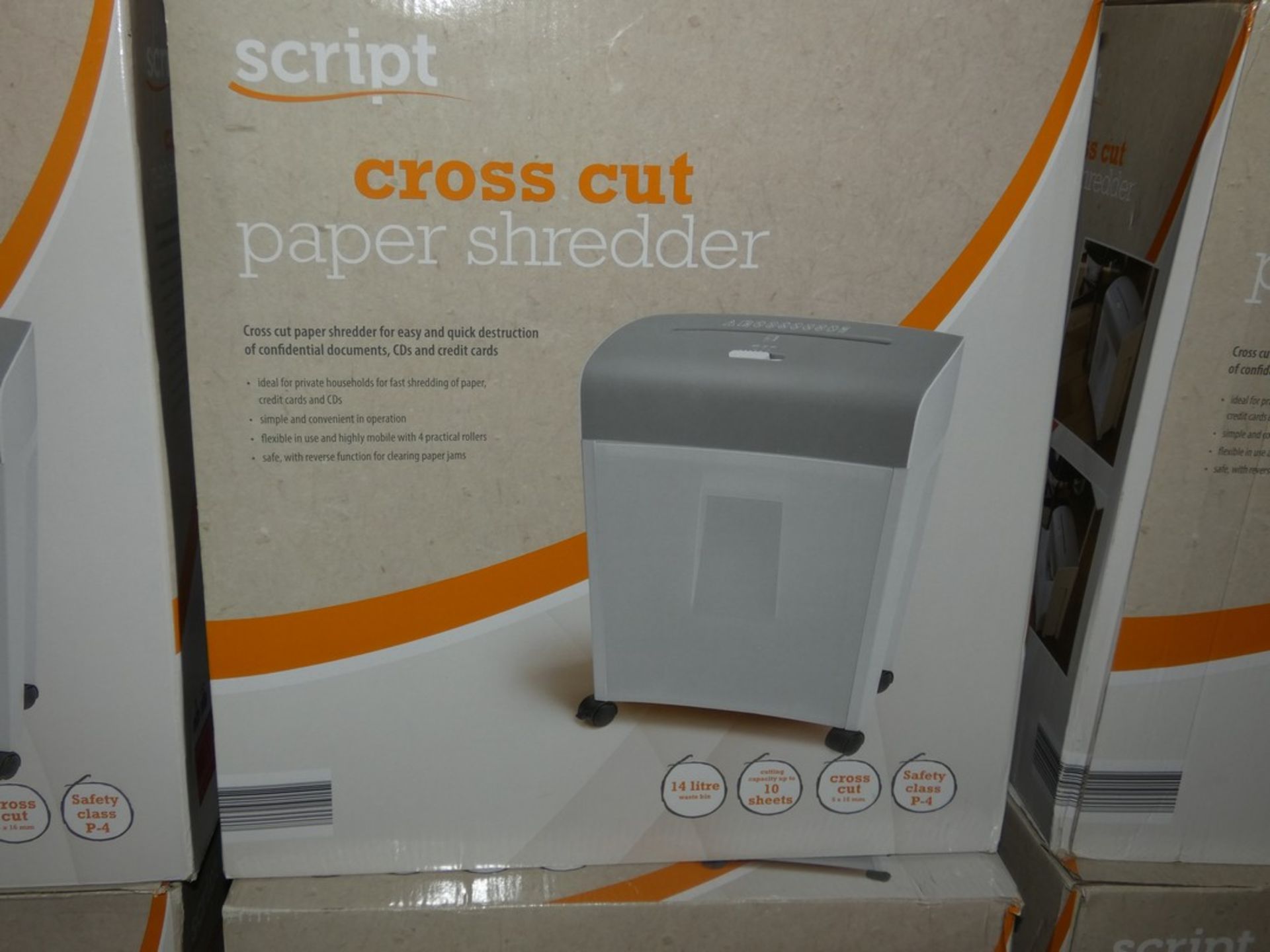 Boxed Script A4 Cross Cut Paper Shredders (Public Viewing and Appraisals Available)
