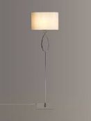 Boxed John Lewis And Partners Tom Chrome Finish Base Cotton Shade Floor Lamp RRP £100 (2651034) (
