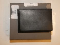 Boxed Octovo Black Leather Wallet
