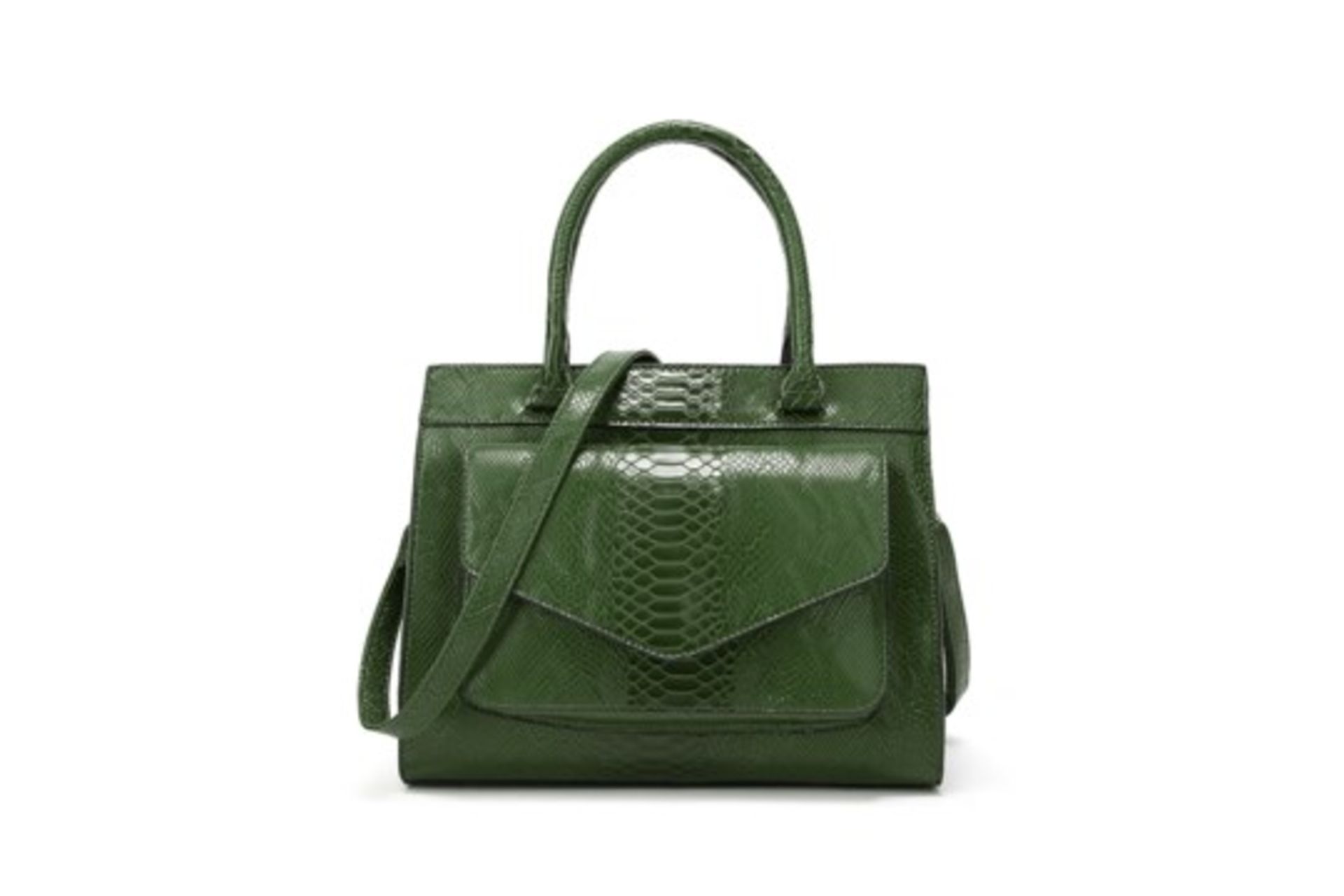 Brand New Womens Coolives Snake Skin Amy Green Bag RRP £59.99