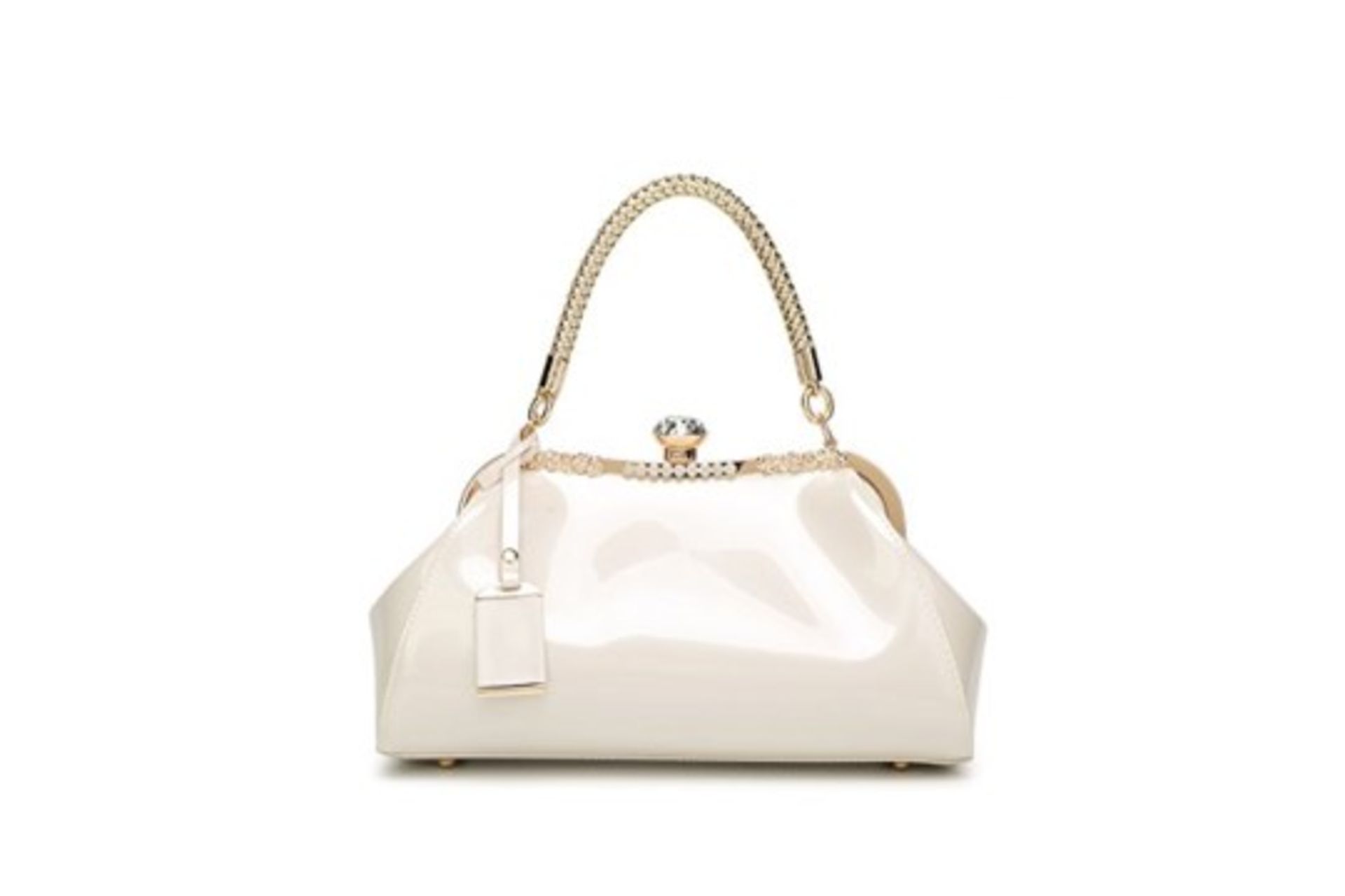 Brand New Womens Coolives Creamy White Gloss Party Bag RRP £59.99