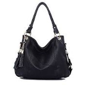 Brand New Womens Coolives Metal Ring Top Bag in Black RRP £51.99