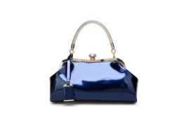 Brand New Womens Coolives Light Golden Shoulder Strap Handbag in Royal Blue RRP £51.99