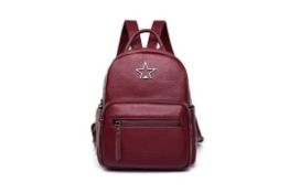 Brand New Womens Coolives Star Backpack in Wine Red RRP £49.99