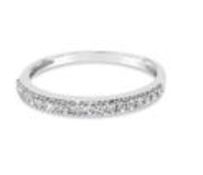 Stackable Diamond Eternity Band, 9ct White Gold RRP £449 Weight 0.89g, Diamond Weight 0.06ct, Colour
