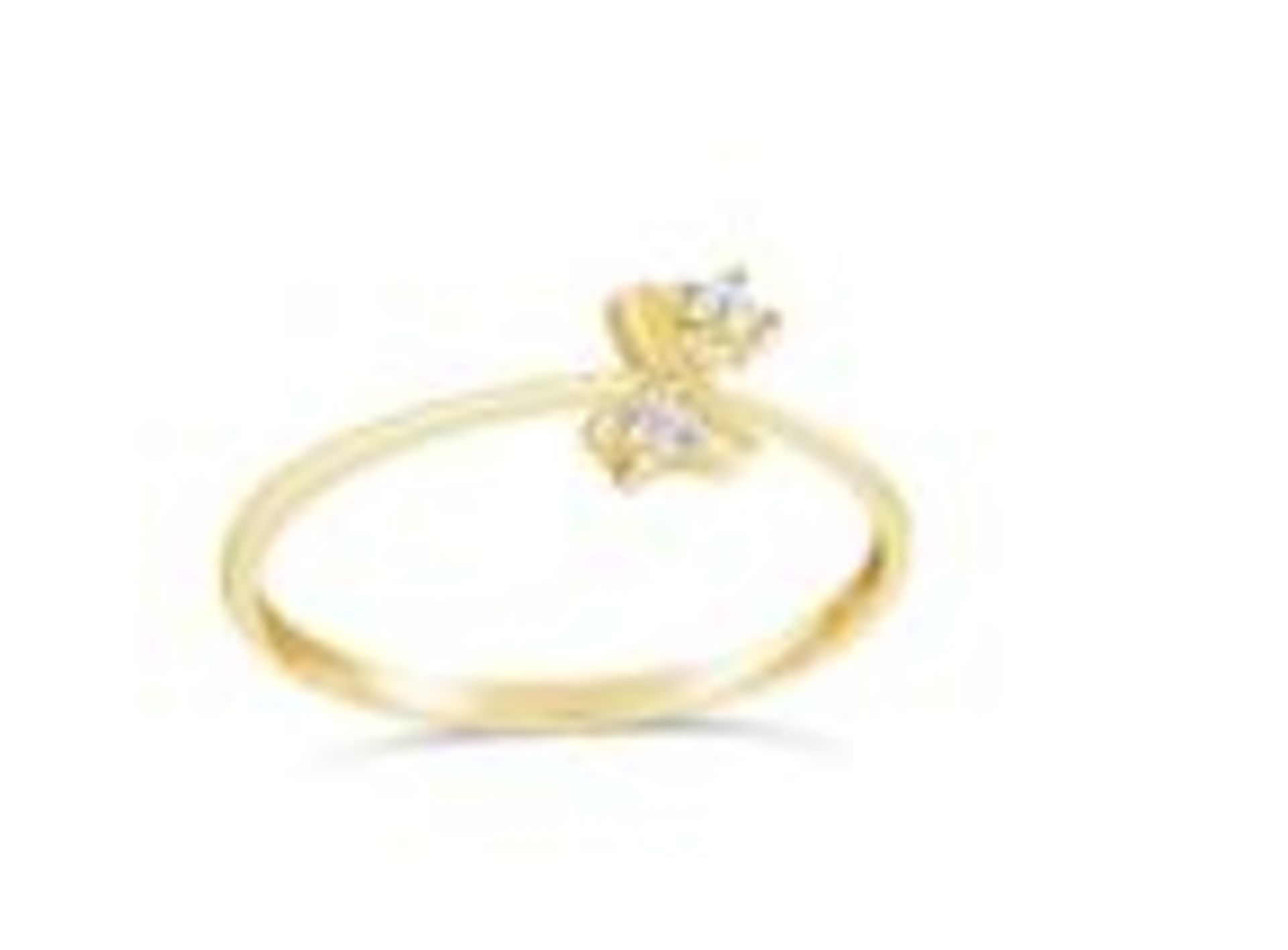 Diamond Ring, 9ct Yellow Gold, Weight 1.15g, Diamond Weight 0.04ct, Colour H, Clarity SI1 - SI2,