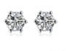 Platinum Diamond Earrings, Platinum 900 RRP £439 Weight 0.44g, Diamond Weight 0.2ct, Colour I,