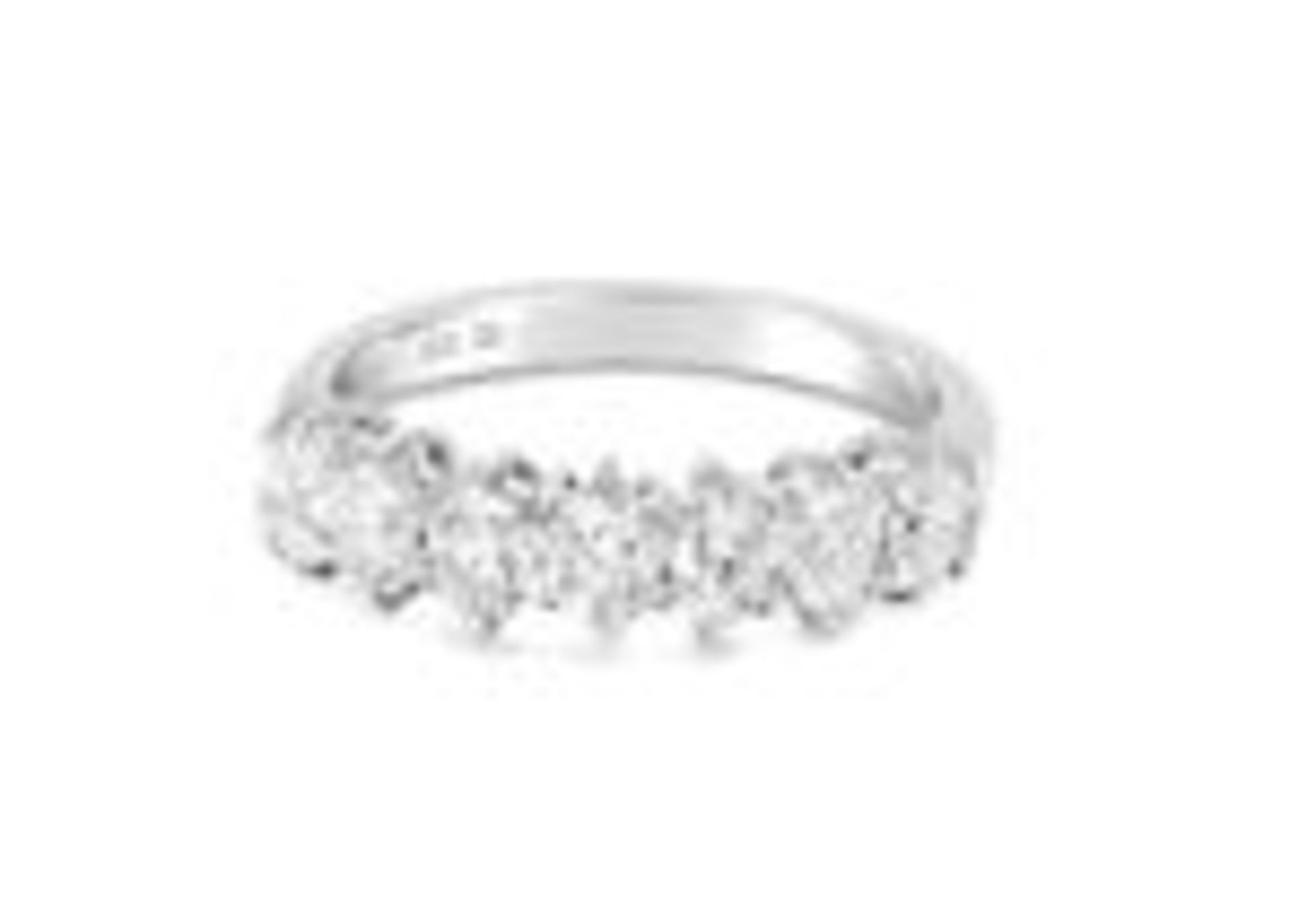 7 Stone Diamond Eternity Ring, 18ct White Gold, Weight 3.3g, Diamond Weight 0.90ct, Colour G,