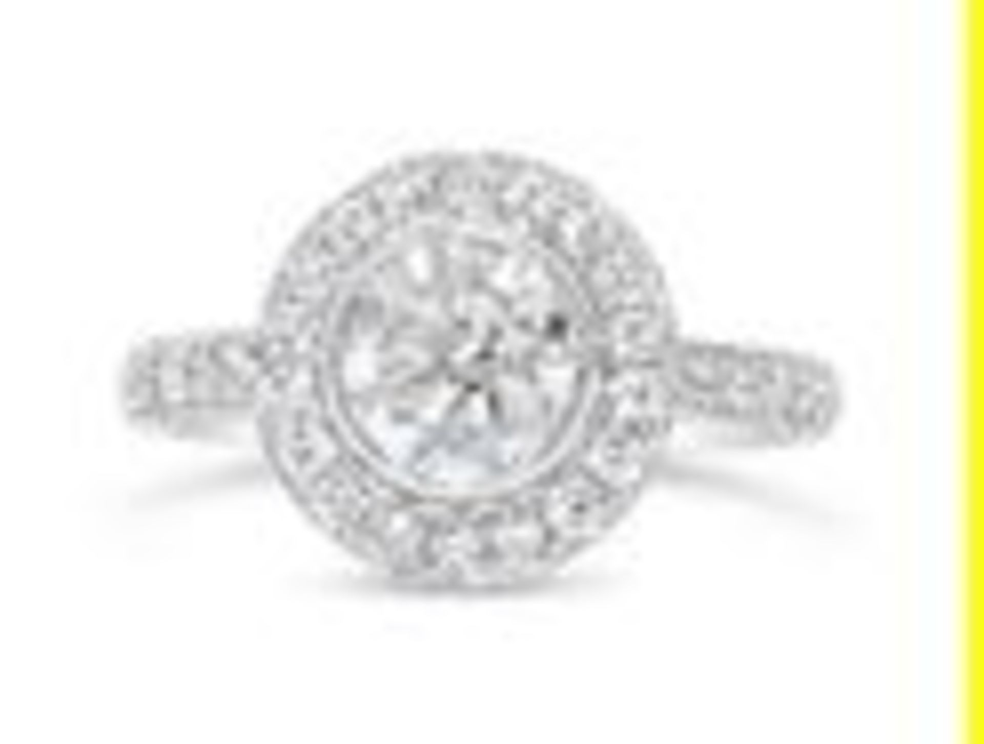 Round Brilliant Cut Diamond Ring, 18ct White Gold, Weight 3.15g, Diamond Weight 1.4ct, Colour G-H,