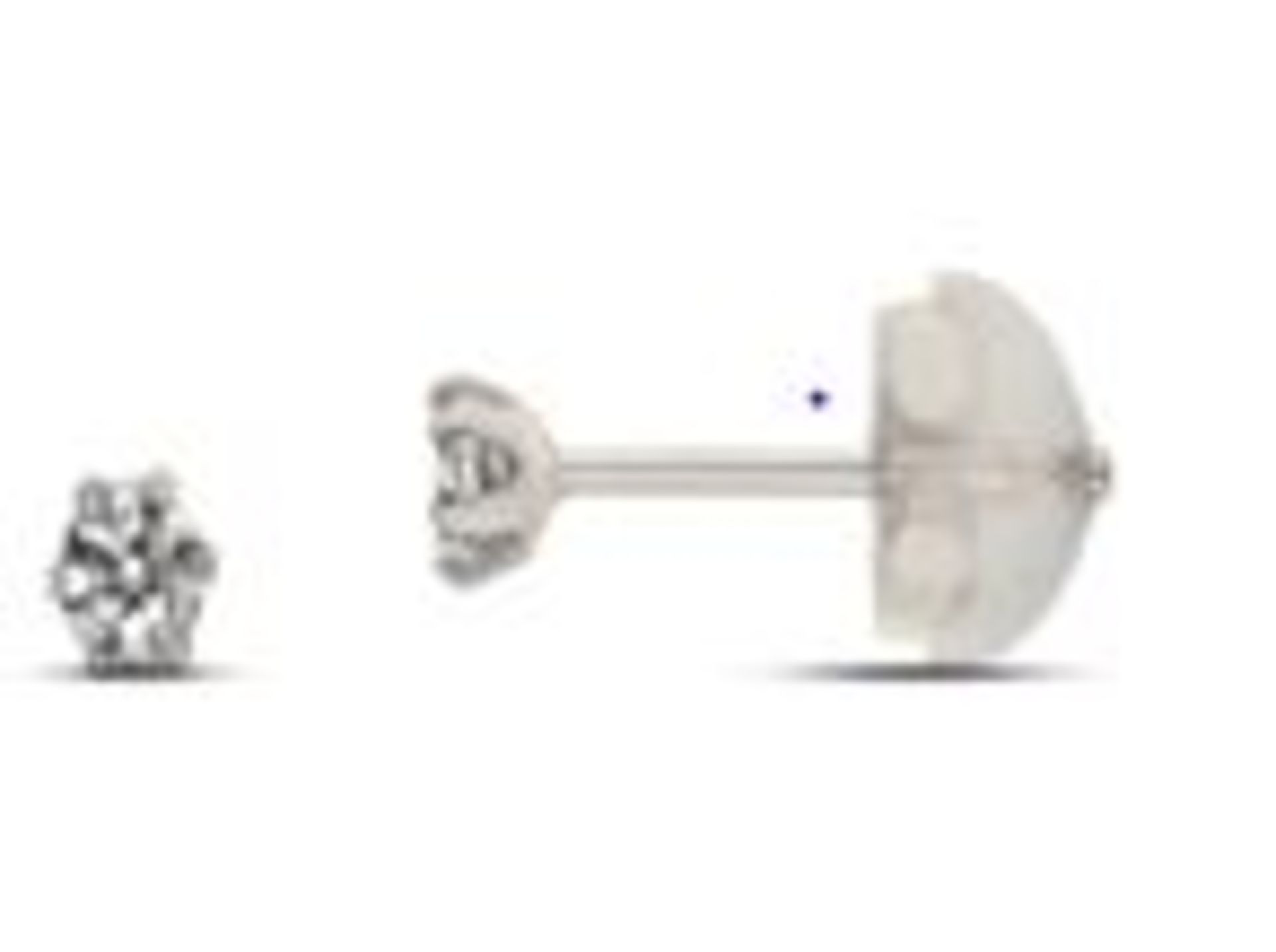 Platinum Diamond Earrings, Platinum 900, Weight 0.37g, Diamond Weight 0.1ct, Colour I, Clarity SI2