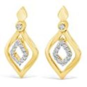 Classic Diamond Drop Earrings, 9ct Yellow Gold RRP £229 Weight 1.9g, Diamond Weight 0.04ct, Colour