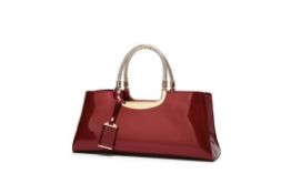 Brand New Womens Coolives Light Golden Strap Party Bag in Burgundy RRP £54.99