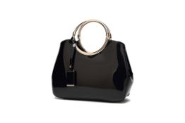 Brand New Womens Coolives Black Gloss Party Bag RRP £59.99