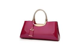 Brand New Womens Coolives Light Golden Strap Party Bag in Wine Red RRP £54.99