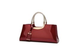 Brand New Womens Coolives Light Golden Shoulder Strap Handbag in Rose Red RRP £51.99