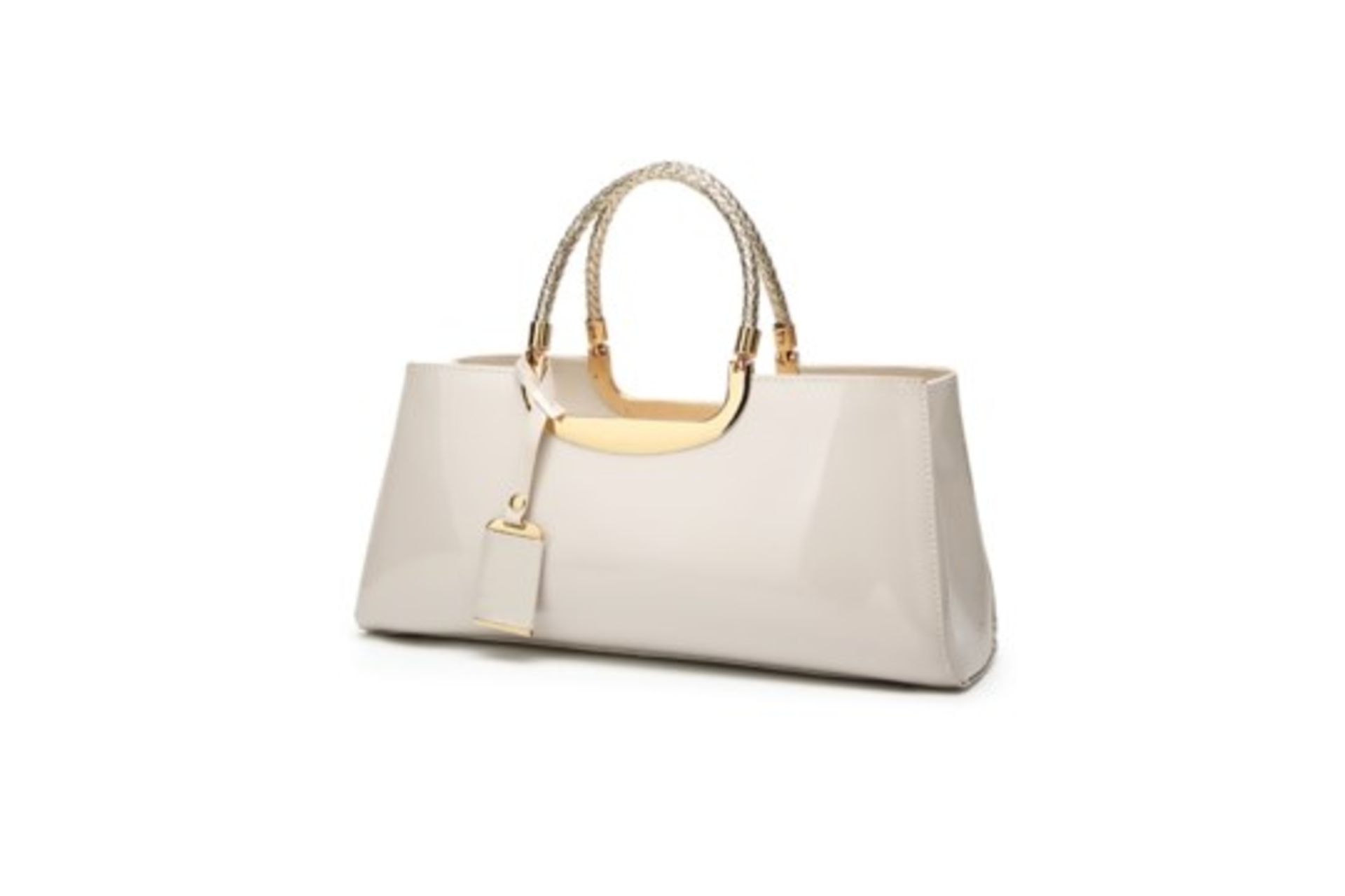 Brand New Womens Coolives Light Golden Strap Party Bag in White RRP £54.99
