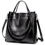 Brand New Womens Coolives Long Shoulder Strap Tote Bag in Black RRP £49.99