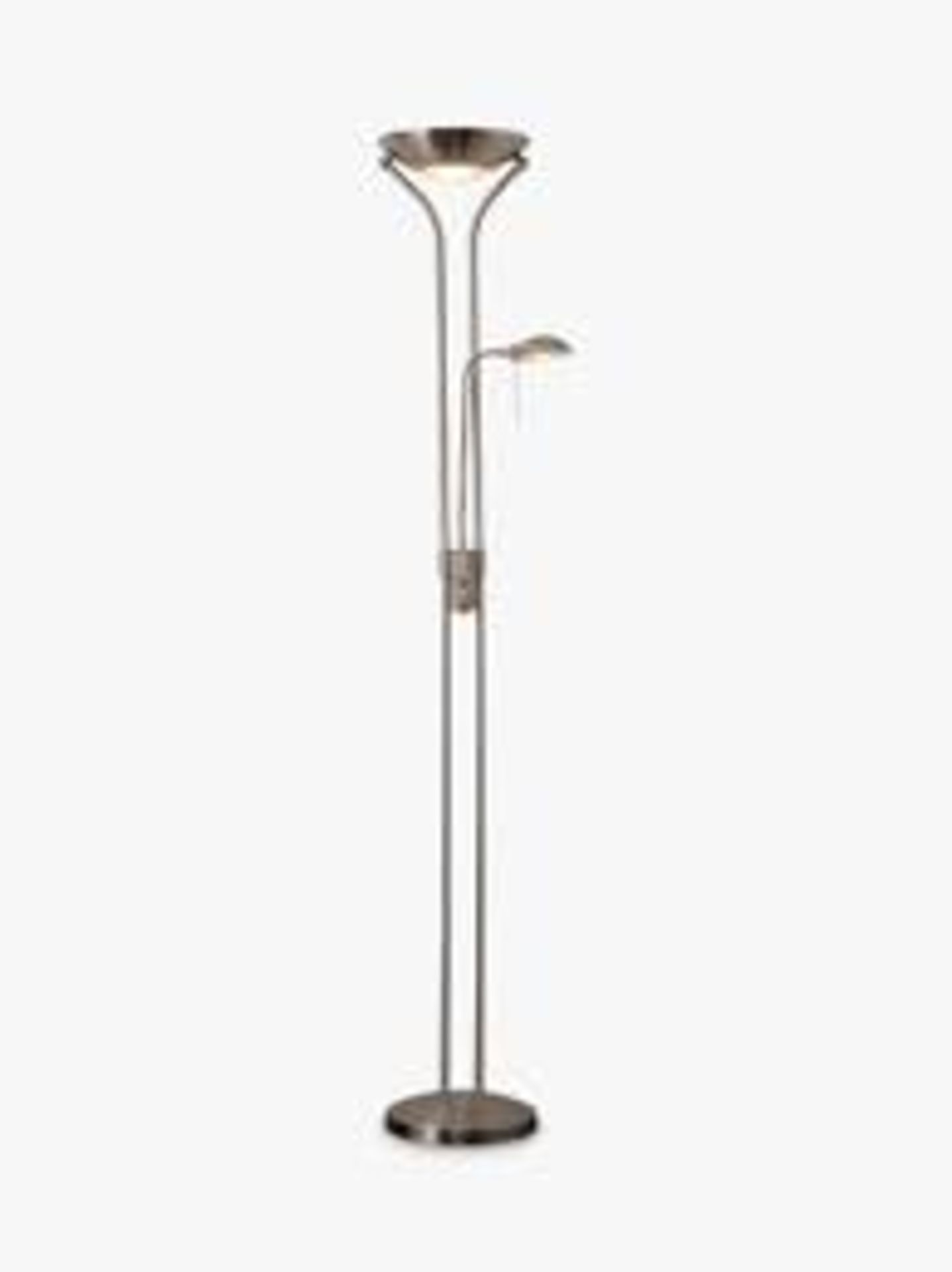 Boxed John Lewis And Partners Zella Antique Brass Floor Standing Lamp RRP £85 (2635232) (Public