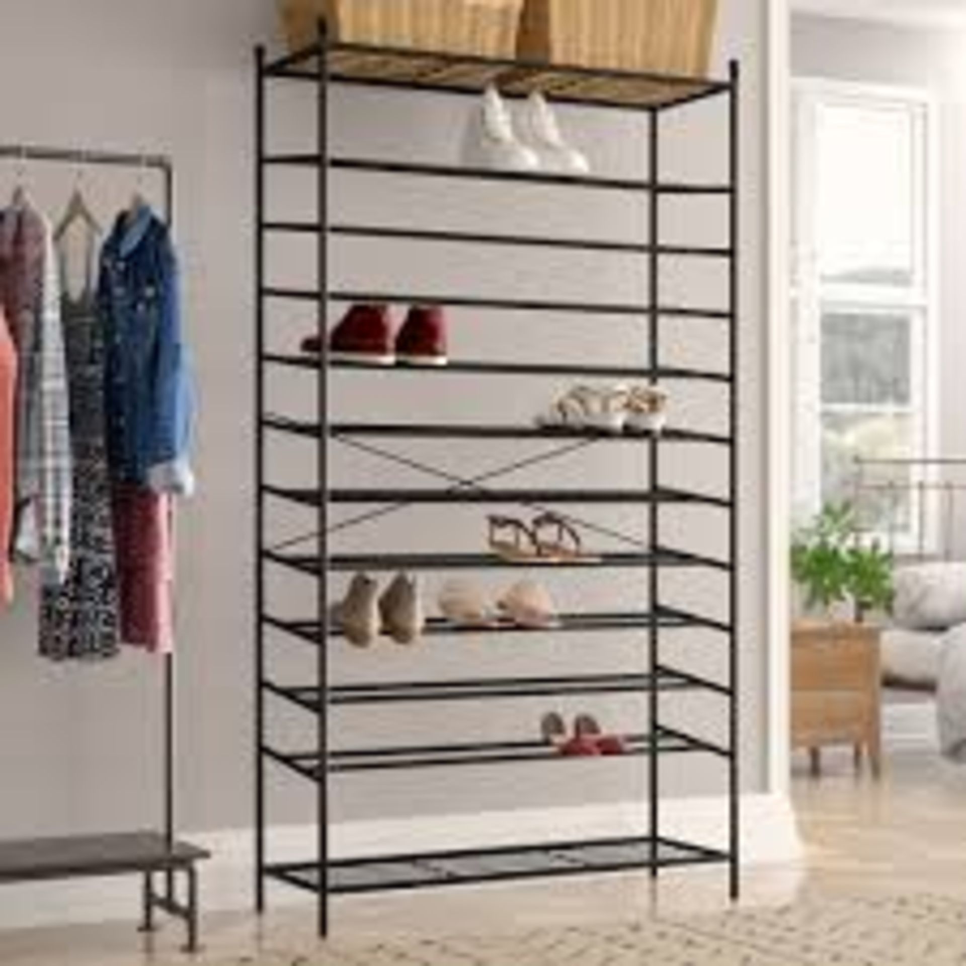 Boxed Songmics Double XL Metal Rack RRP £75 (Public Viewing and Appraisals Available)