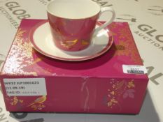 Boxed Sara Miller London Port Mirian Tea Cup and Saucer Gift Pack RRP £50 (2657881) (Public
