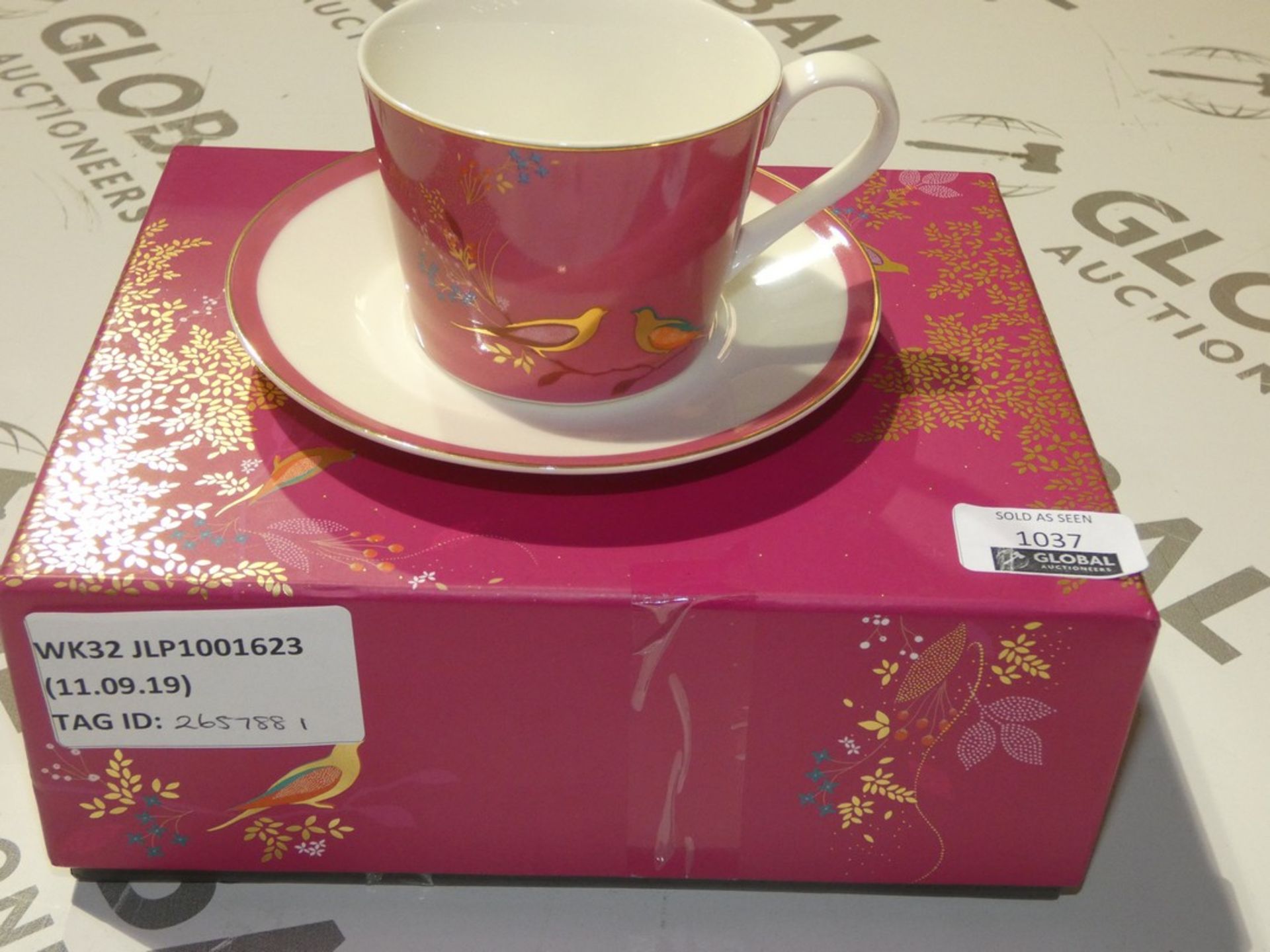 Boxed Sara Miller London Port Mirian Tea Cup and Saucer Gift Pack RRP £50 (2657881) (Public