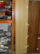 Tall Floor Standing Light Oak Wooden Double Door Bathroom Cupboard RRP £120 (Public Viewing and