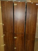 Tall Floor Standing Dark Wooden Double Door Bathroom Cupboards RRP £120 Each (Public Viewing and