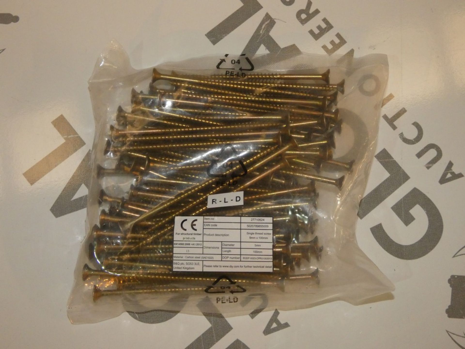 Boxes Each Containing 5 Packs of 10 Galvanised Screws (Public Viewing and Appraisals Available)