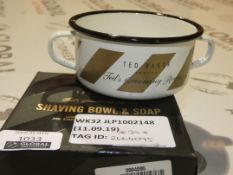 Boxed Ted Baker of London Shaving Bowl and Soap Grooming Room Gift Set RRP £30 (2664095) (Public