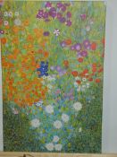 76 x 50cm Gustav Flint Flower Garden Wall Art Picture RRP £50 (14253) (Public Viewing and Appraisals