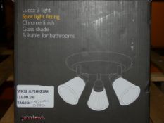 Boxed John Lewis And Partners Luca 3 Light Spotlight Fitting RRP £65 (2670101) (Public Viewing and