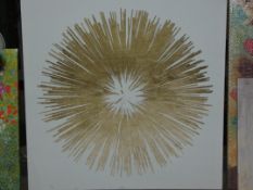 Large Oliver Gal Golden Burst Canvas Wall Art Picture RRP £150 (14252) (Public Viewing and