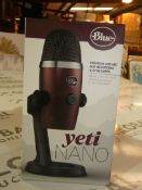 Boxed Yetti Nano Premium USB Mic For Recording and Streaming In Onyx Red RRP £90