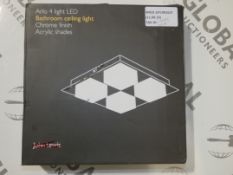 Boxed John Lewis And Partners Arlo Uplight LED Chrome Finish Acrylic Shade Bathroom Light RRP £