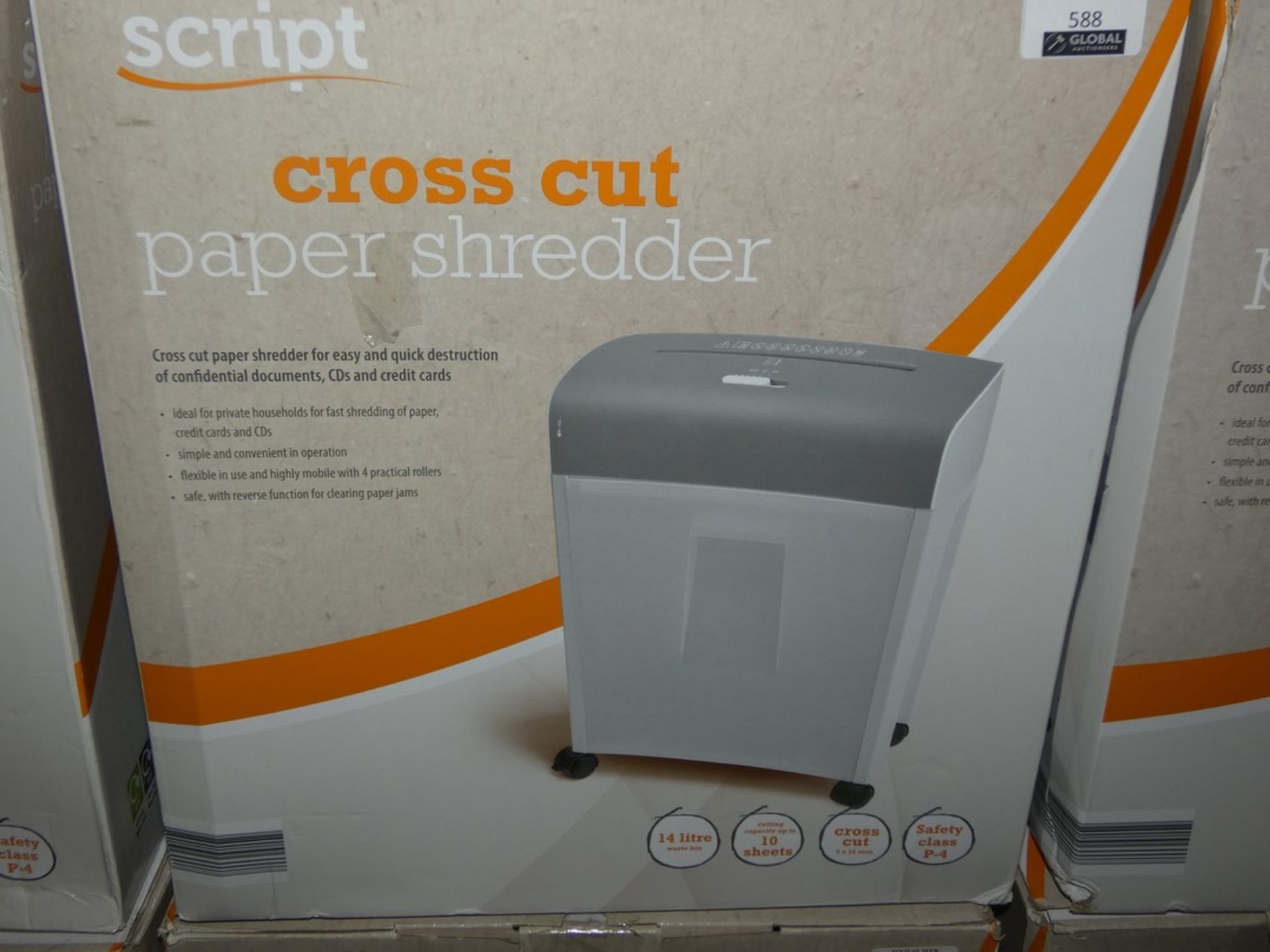 Boxed Script A4 Cross Cut Paper Shredders (Public Viewing and Appraisals Available)