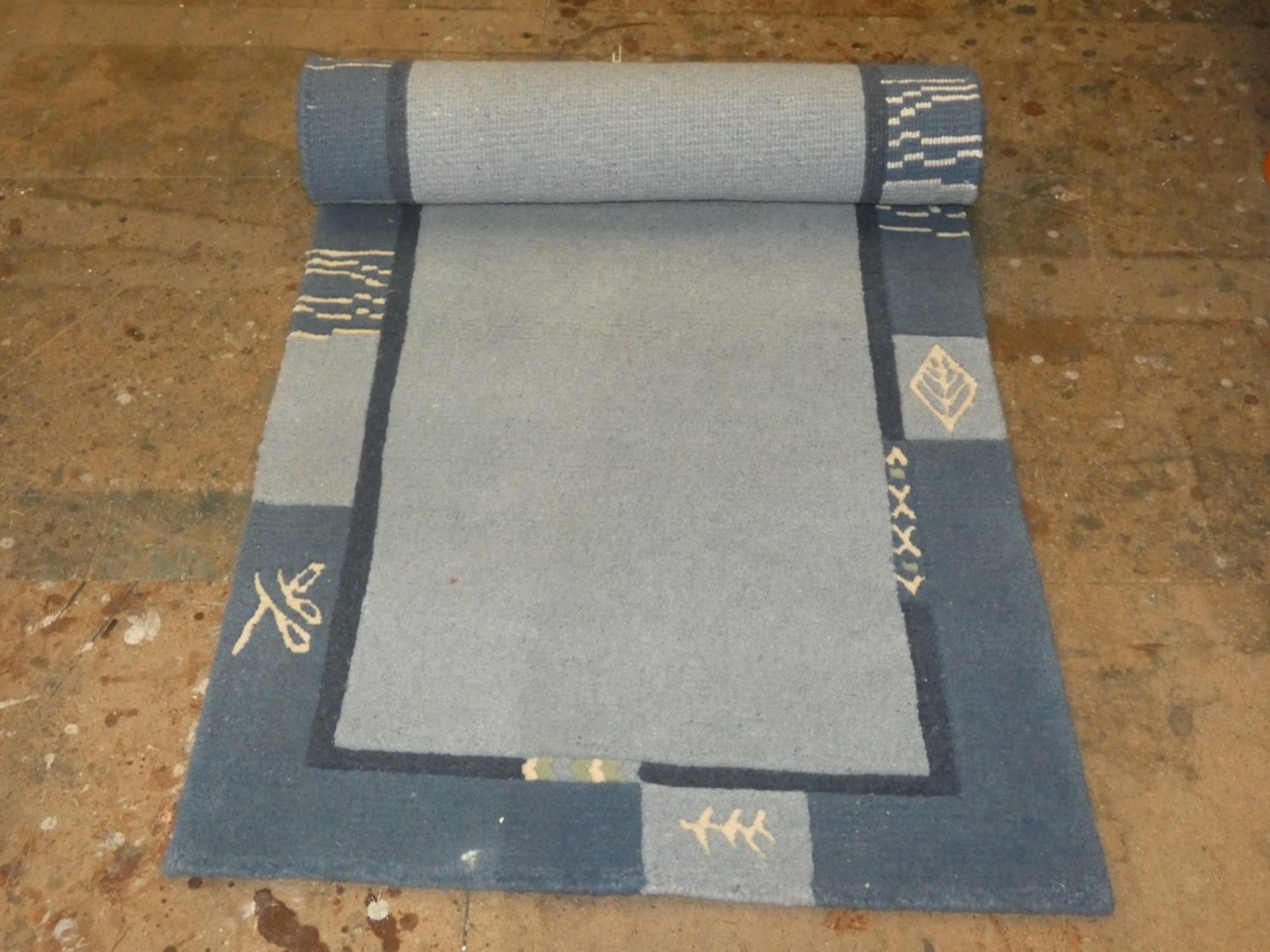 80 x 200cm Blue Nepal Floor Runner RRP £200