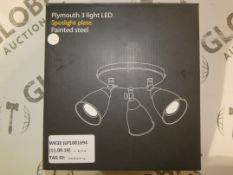 Boxed John Lewis and Partners Plymouth 3 Light LED Spotlight Fitting RRP £60 (2633014) (Public