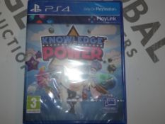 Boxed Brand New and Sealed Knowledge is Power PlayStation 4 Games