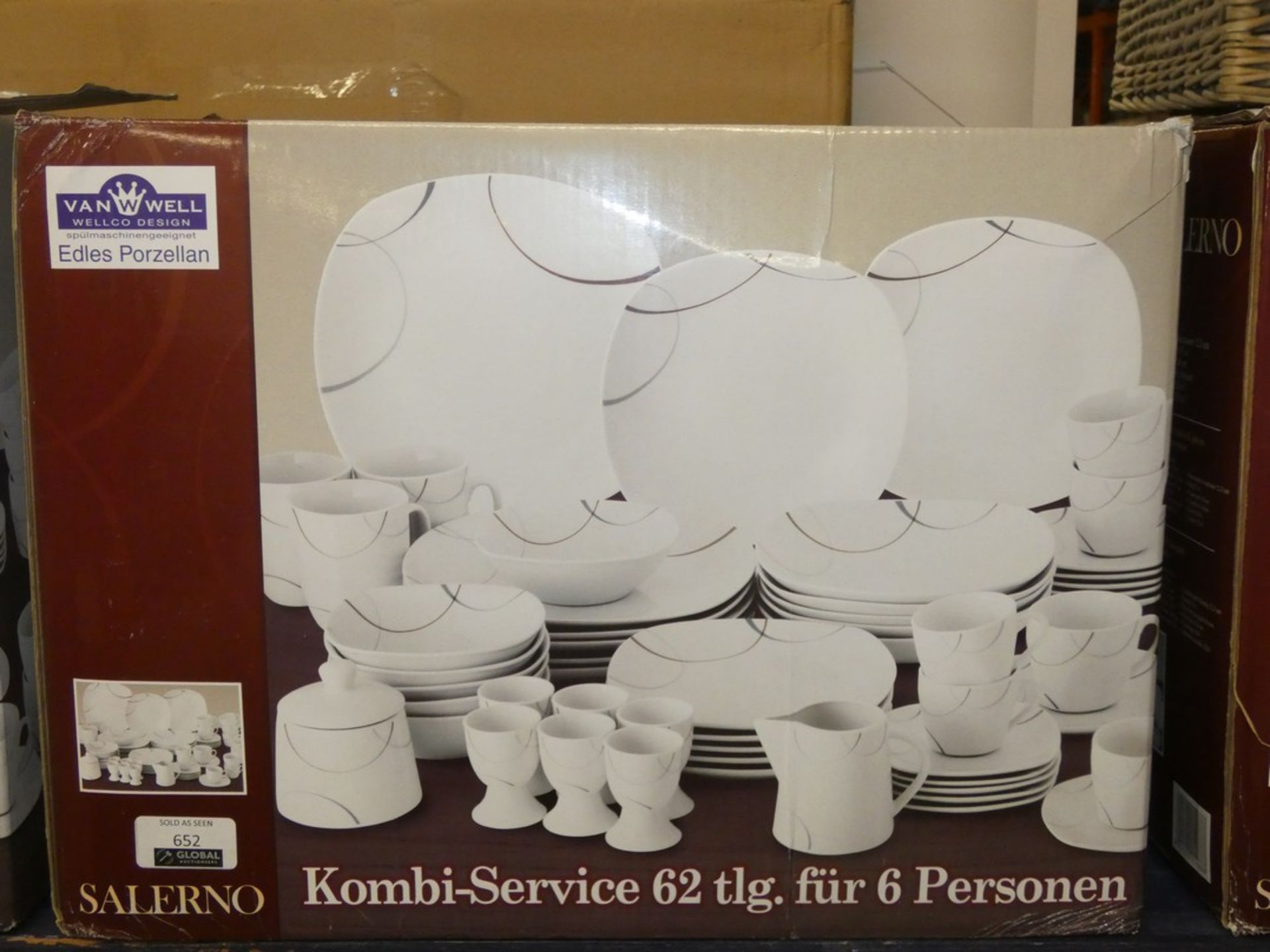 Boxed Vanwell Welco Design 62 Piece Cutlery Set RRP £65 (14112) (Public Viewing and Appraisals