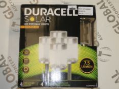 Boxed Pack Of 4 Duracell Solar LED Advanced Pathway Lights RRP £60 (2595342) (Public Viewing and