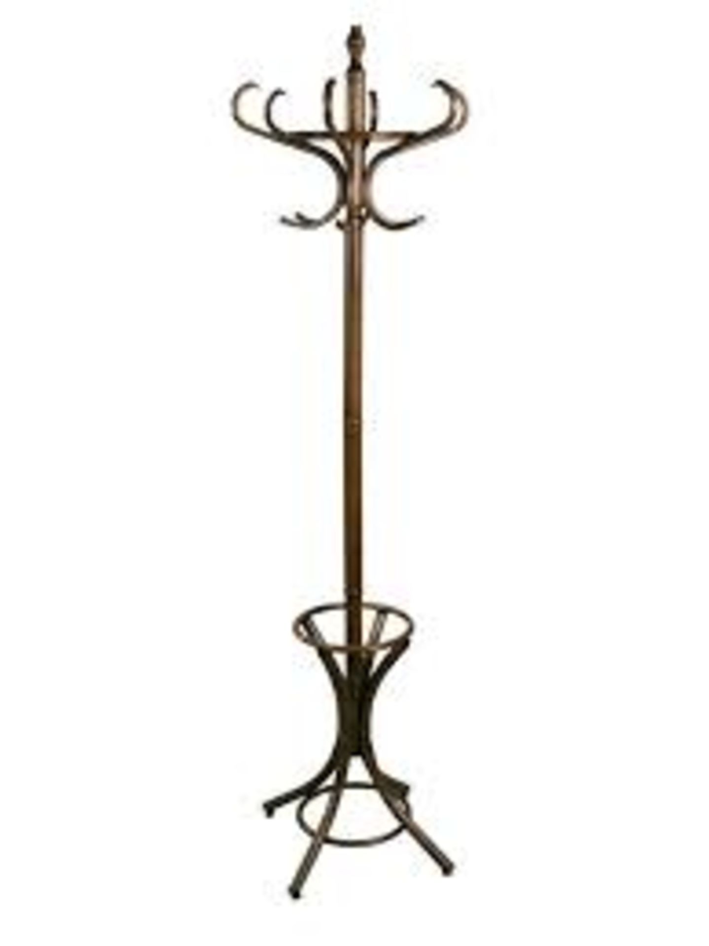 Boxed Antique Oak Effect Hallway Coat Stand RRP £70 (Public Viewing and Appraisals Available)