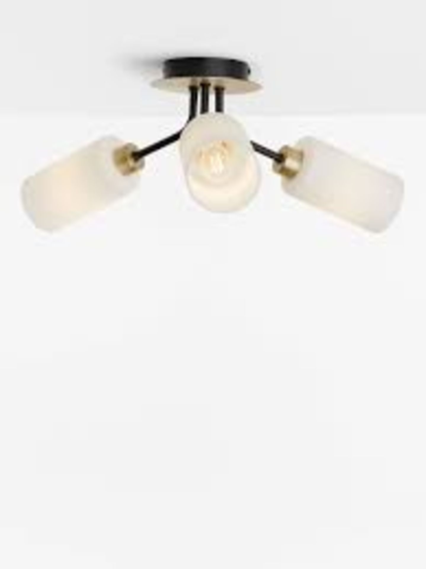 Boxed John Lewis And Partners 3 Light Semi Flush Ceiling Light RRP £80 (2635728) (Public Viewing and