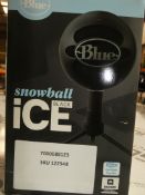 Boxed Blu Ice Black Snowball USB Plug in and Play