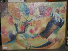 Abstract Multi Coloured Wall Art Picture RRP £65 (14252) (Public Viewing and Appraisals Available)