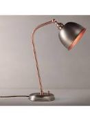 Boxed John Lewis and Partners Baldwin Pewter Finish Desk Lamp RRP £55 (2670477) (Public Viewing