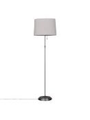 Boxed John Lewis And Partners Isabelle Pewter Finish Linen Shade Floor Standing Lamp RRP £110 (