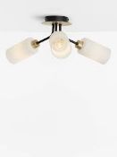 Boxed John Lewis and Partners Cylinders Semi Flush 3 Light Ceiling Light RRP £80 (RET00464517) (